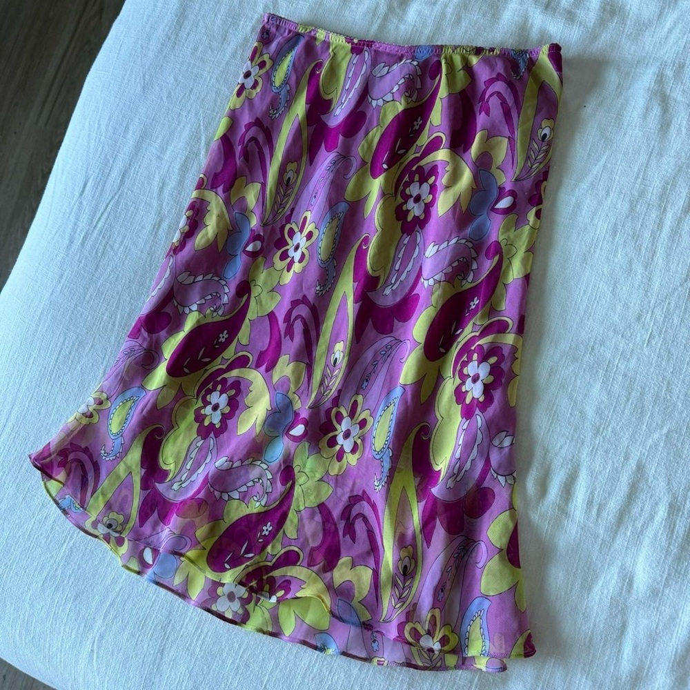 Vintage purple Copper Key midi skirt - Picture 4 of 7